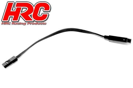 Pro-Line HRC9240K Servo Extension Cable - Male:Female - JR - 10cm Long - Black:Black:Black
