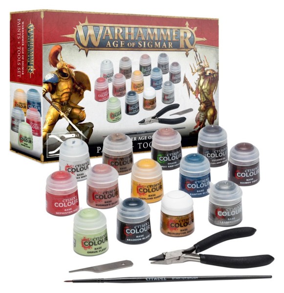 AoS Warhammer Age of Sigmar Farben + Werkzeug Set