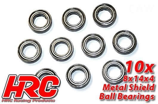 HRC Racing HRC1256 Ball Bearings - metric - 8x14x4mm (10 pcs)