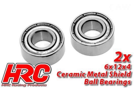 HRC Racing HRC1244CA Ball Bearings - metric - 6x12x4mm - Ceramic (2 pcs)