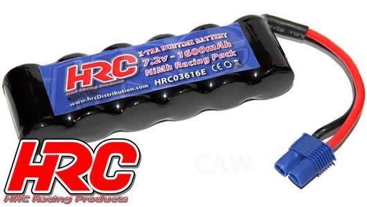 HRC Racing HRC03616E Battery - 6 cells - RC Car Micro - NiMH - 7.2V 1600mAh - EC3 plug side by side