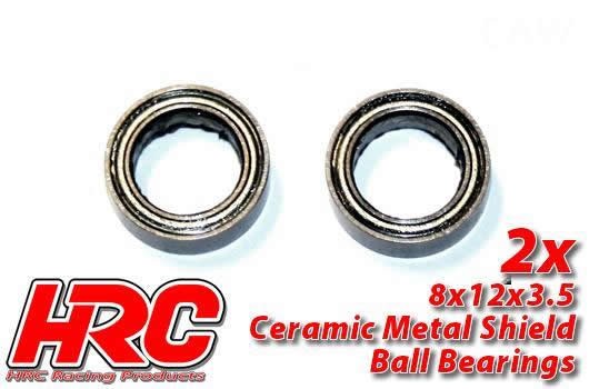 HRC Racing HRC1248CA Ball Bearings - metric - 8x12x3.5mm - Ceramic (2 pcs)