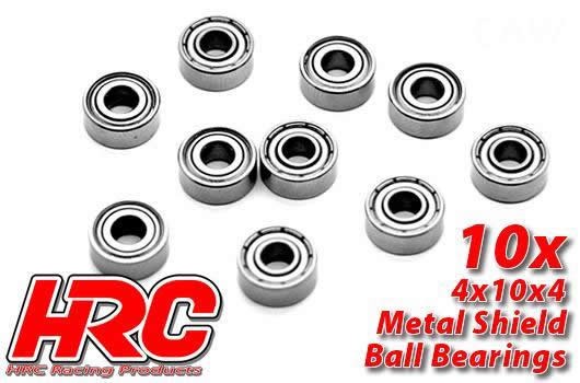 HRC Racing HRC1222 Ball Bearings - metric - 4x10x4mm (10 pcs)