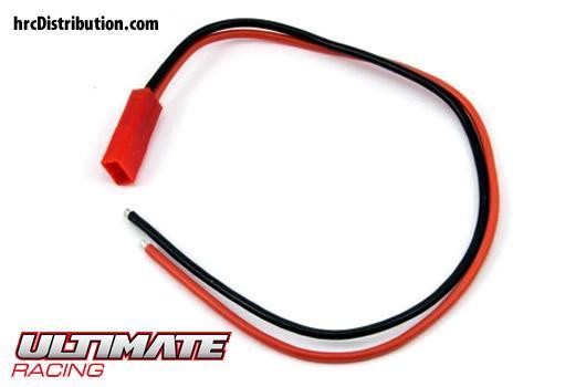 Ultimate Racing UR46138 Battery Cable - 22AWG - 20cm - BEC Female Plug