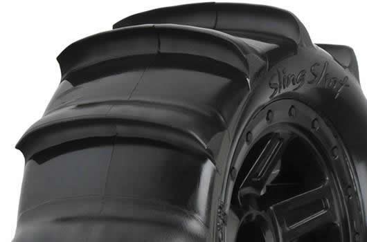 Pro-Line PRO1010110 Tires - 1:16 - mounted - Black Desperado Wheels - 12mm Hex - Sling Shot 2.2&quot