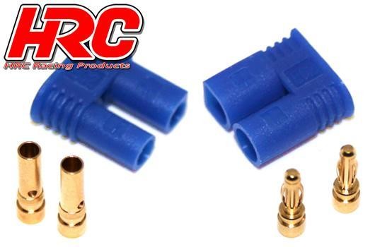 Pro-Line HRC9050P Connector - EC2 - Male + Female (1 pair) - Gold