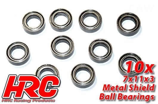 HRC Racing HRC1242 Ball Bearings - metric - 7x11x3mm (10 pcs)