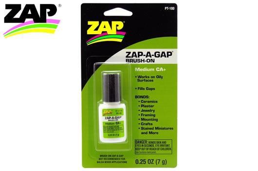 Zap ZPT100 Glue - Brush-On - ZAP-A-GAP - 7g (1:4 oz.)