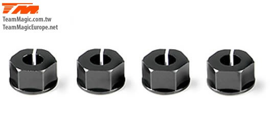 K Factory KF1418-3 Option Part - TM E4D:E4D-MF - Aluminium 7075 - Hex Wheel Adaptor +1.5mm (4pcs)