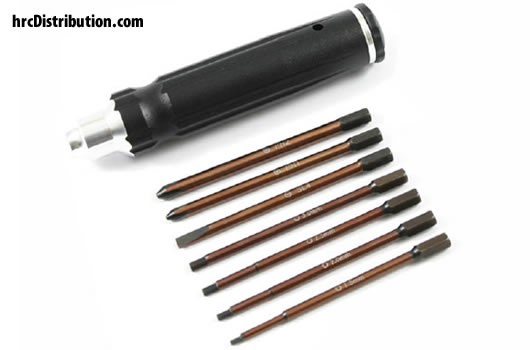 Fastrax FAST614 Tool - Screwdriver - Aluminum - 7 in 1 - Hex 1.5 : 2 : 2.5 : 3mm, Flat 4mm, Philips