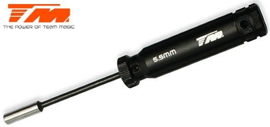Team Magic TM117010 Tool - Socket Driver - Team Magic Black HC - 5.5mm