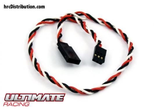 Ultimate Racing UR46131 Servo Extension Cable - Twist - Futaba type - 30cm Long