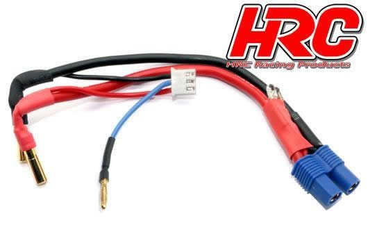 Pro-Line HRC9151EL Charge & Drive Lead - 4mm Plug to EC3 & Balancer Battery Plug with Polari