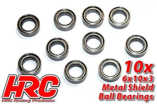 HRC Racing HRC1236 Ball Bearings - metric - 6x10x3mm (10 pcs)