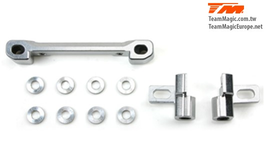 K Factory KF14202 Option Part - G4RS II - Aluminium 7075 Front Lower Hinge Pin Mount Set (w:Washer)