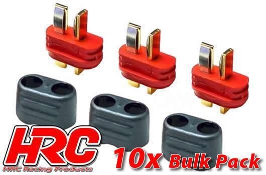 Pro-Line HRC9031PB Connector - Ultra T Plug with protection - Male (10 pcs) - Gold