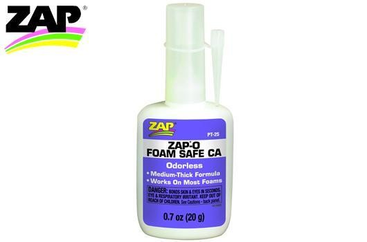 Zap ZPT25 Glue - ZAP-O Foam Safe - CA - 20g (0.7 oz.)