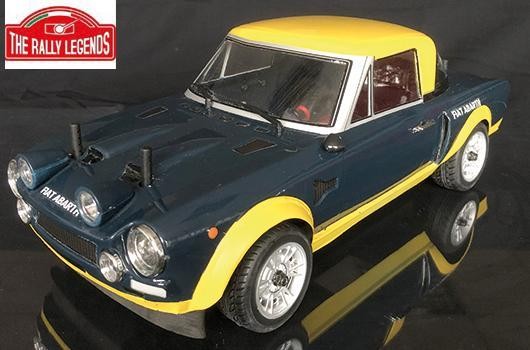 Rally Legends EZRL124-BY Car - 1:10 Electric - 4WD Rally - RTR - Waterproof ESC - 124 Abarth Rally B