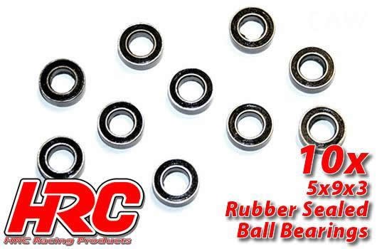 HRC Racing HRC1220RS Ball Bearings - metric - 5x 9x3mm Rubber sealed (10 pcs)
