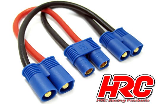 Pro-Line HRC9173A Adapter - for 2 Battery Packs in Series - 14AWG Cable - EC3 Plug