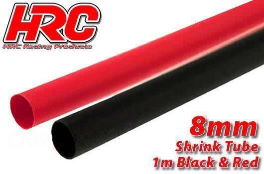 Pro-Line HRC5112G Shrink Tube - 8mm - Red and Black (1m each)