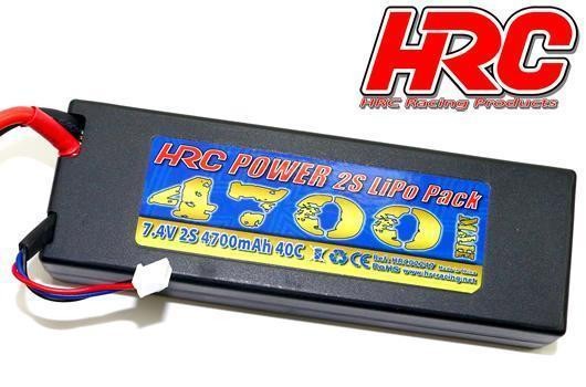 HRC Racing HRC02247E Battery - LiPo 2S - 7.4V 4700mAh 40C - RC Car - Hard Case - EC5 46.5*25*138.5mm