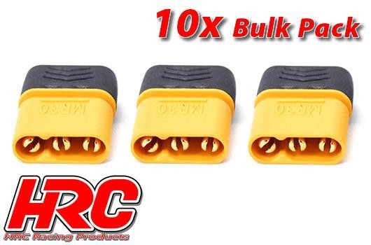 Pro-Line HRC9020M10 Connector - MR30 Triple - Male (10 pcs) - Gold