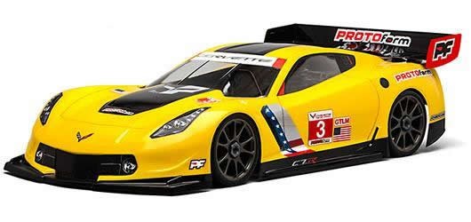 Protoform PRM154640 Body - 1:8 Touring - Clear - Chevrolet Corvette C7.R - fits 1:8 GT Long Wheelbas
