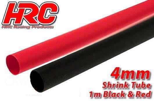 Pro-Line HRC5112C Shrink Tube - 4mm - Red and Black (1m each)