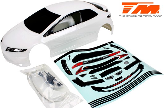 Team Magic TM503367WA Body - 1:10 Touring : Drift - 190mm - Painted - no holes - TPR White