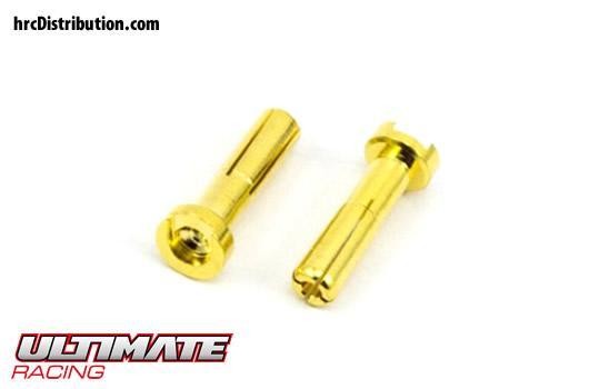 Ultimate Racing UR46108 Connector - Gold - 4.0mm - Male (2 pcs)