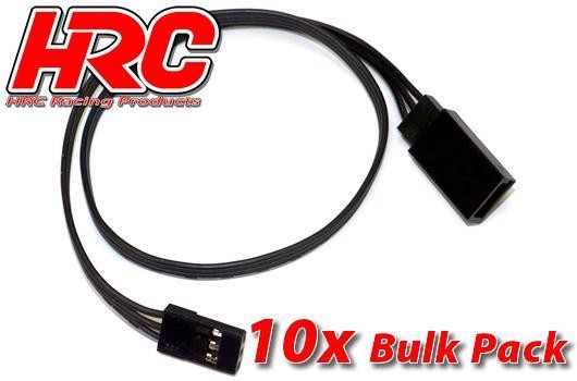 Pro-Line HRC9242KB Servo Extension Cable - Male:Female - JR - 30cm Long - Black:Black:Black - BULK