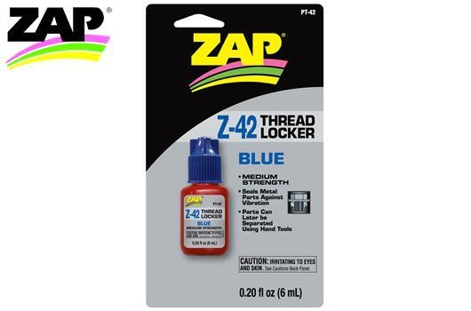 Zap ZPT42 Glue - Thread Locker - Z-42 Blue medium - 6ml (.2 fl oz.)
