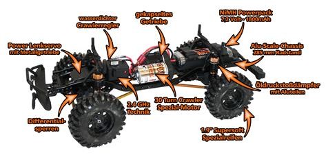 DF Models 17.3084 DF-4S Crawler - silber - mit Licht - RTR