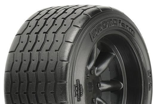 Pro-Line PRO1013918 Tires - 1:10 Touring - mounted - Black Wheels - 12mm hex - Protoform VTA - Rear