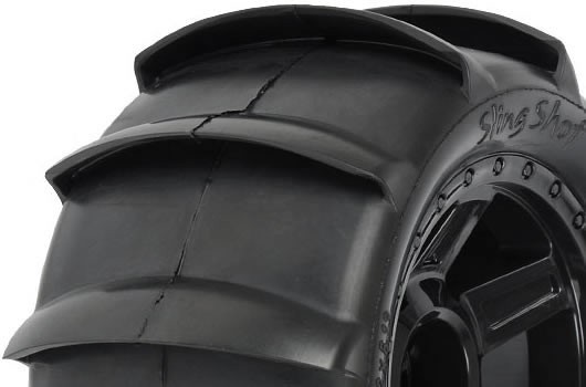 Pro-Line PRO117911 Tires - Monster Truck - mounted - Black Desperado 1:2&quot; Offset wheels - 17mm