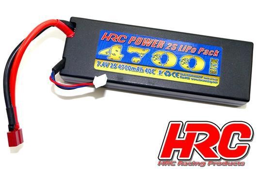 HRC Racing HRC02247D Battery - LiPo 2S - 7.4V 4700mAh 40C - Hard Case - Ultra T 46.5*25*138.5mm