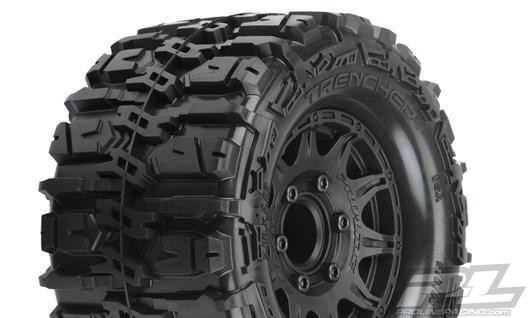 Pro-Line PRO1016810 Tires - 1:10 Truck - 2.8" - mounted - 12mm Raid Black 6x30 Wheels - Removab