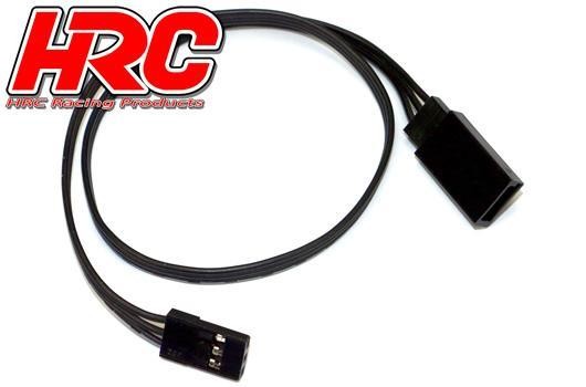 Pro-Line HRC9242K Servo Extension Cable - Male:Female - JR - 30cm Long - Black:Black:Black