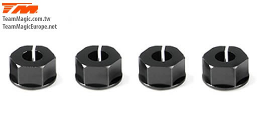 K Factory KF1418-2 Option Part - TM E4D:E4D-MF - Aluminium 7075 - Hex Wheel Adaptor +0.75mm (4pcs)