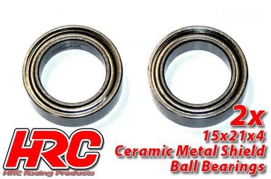 HRC Racing HRC1284CA Ball Bearings - metric - 15x21x4mm - Ceramic (2 pcs)