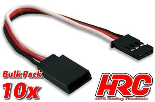 Pro-Line HRC9230B Servo Extension Cable - Male:Female - FUT - 10cm Long - BULK 10 pcs