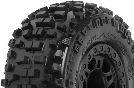 Pro-Line PRO118221 Tires - 1:10 Short Course - 2.2":3.0" - mounted - Split Six Black Wheel