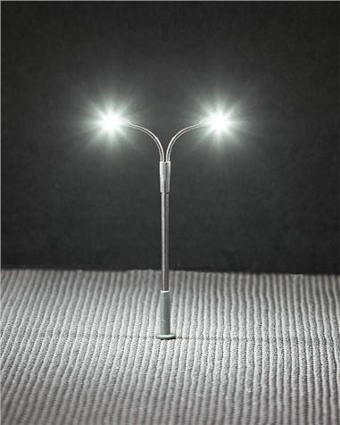 Faller 01.272221 LED-Peitschenleuchte, Doppelau