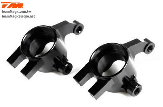 K Factory KF2156BK Option Part - E4D-MF - Aluminum 7075 - Steering Block - Black (2 pcs)