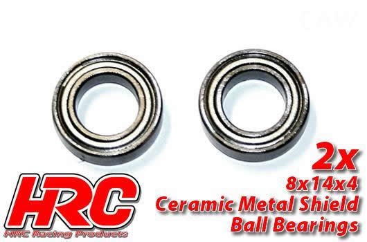 HRC Racing HRC1256CA Ball Bearings - metric - 8x14x4mm - Ceramic (2 pcs)