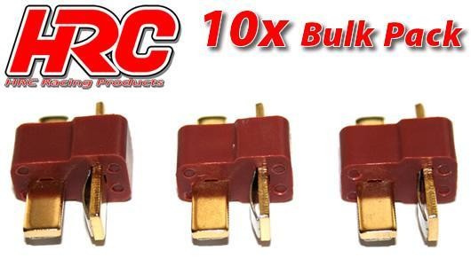 Pro-Line HRC9031B Connector - Ultra T Plug - Male (10 pcs) - Gold