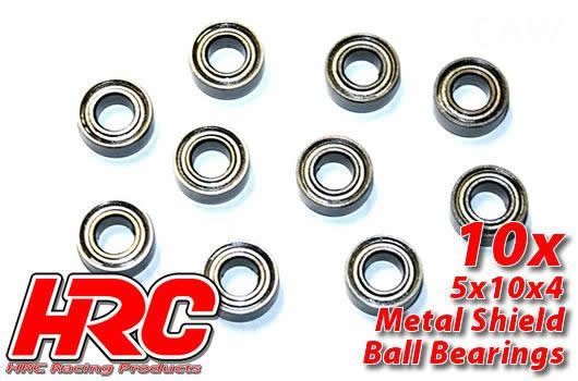 HRC Racing HRC1228 Ball Bearings - metric - 5x10x4mm (10 pcs)