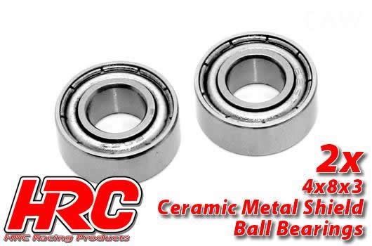 HRC Racing HRC1208CA Ball Bearings - metric - 4x 8x3mm - Ceramic (2 pcs)