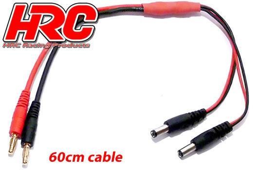 Pro-Line HRC9122-6 Charger Lead - 4mm Bullet to Futaba : Hitec Transmitter - 600mm - Gold
